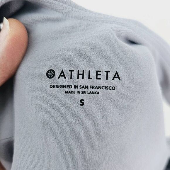 Athleta Cropped Tank Top Bra Gray S - Picture 3 of 5